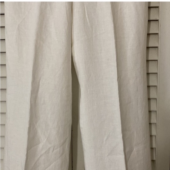 Chaps Ladies White Linen/fully lined cuffed slacks size 29” - Picture 4 of 12